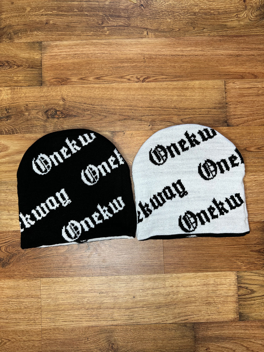 Black and White Reversible Beanies