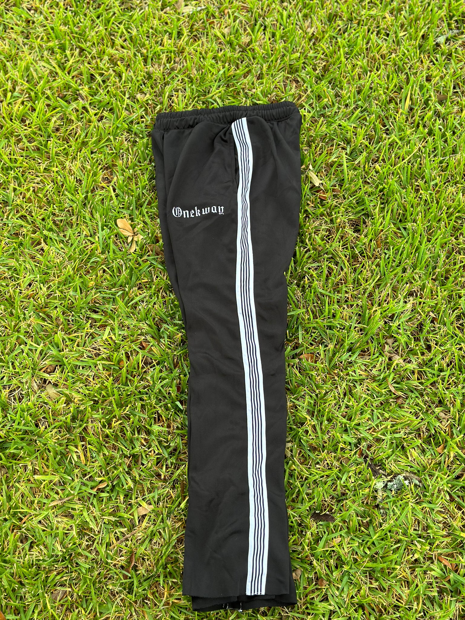 Black Flare Track Pants